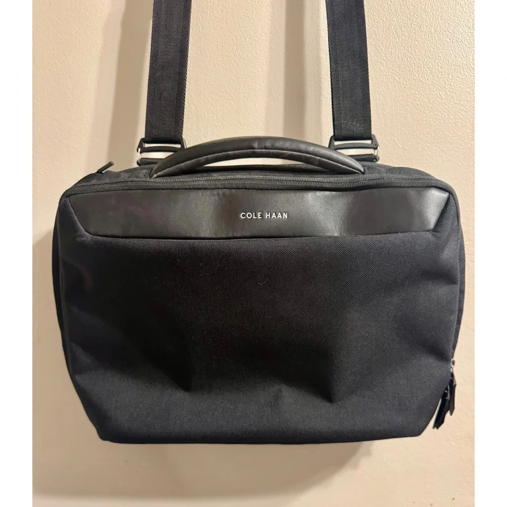 Cole Haan ZERØGRAND Attache Case Black Laptop Briefcase Work Business Bag